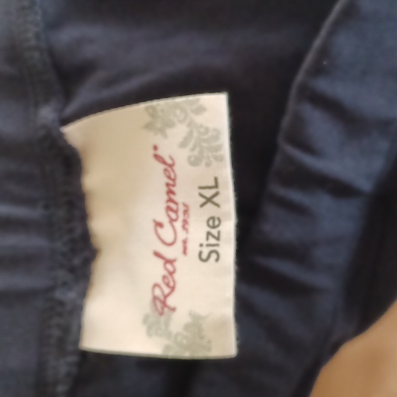 Red camel leggings black women size xlarge - Picture 3 of 4